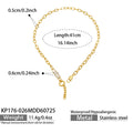 316L Stainless Steel 18K PVD Gold Zircon Necklace