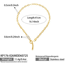 Elegant 316L stainless steel zircon necklace