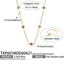 316L Stainless Steel 18K PVD Gold Zircon Necklace Bracelet made with 316L stainless steel and 18K PVD gold finish for wholesale jewelry buyers - image 8