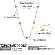 316L Stainless Steel 18K PVD Gold Zircon Necklace Bracelet made with 316L stainless steel and 18K PVD gold finish for wholesale jewelry buyers - image 9
