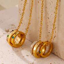 316L Stainless Steel 18K PVD Gold Zircon Necklace Set made with 316L stainless steel and 18K PVD gold finish for wholesale jewelry buyers - image 3