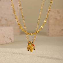 316L Stainless Steel 18K PVD Gold Zircon Necklace Set made with 316L stainless steel and 18K PVD gold finish for wholesale jewelry buyers - image 5