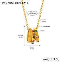 316L Stainless Steel 18K PVD Gold Zircon Necklace Set made with 316L stainless steel and 18K PVD gold finish for wholesale jewelry buyers - image 8