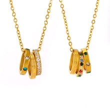 316L Stainless Steel 18K PVD Gold Zircon Necklace Set made with 316L stainless steel and 18K PVD gold finish for wholesale jewelry buyers - image 9