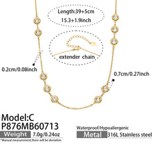 316L Stainless Steel 18K PVD Gold Zircon Pendant Necklace made with 316L stainless steel and 18K PVD gold finish for wholesale jewelry buyers - image 10