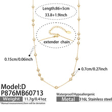 316L Stainless Steel 18K PVD Gold Zircon Pendant Necklace made with 316L stainless steel and 18K PVD gold finish for wholesale jewelry buyers - image 11