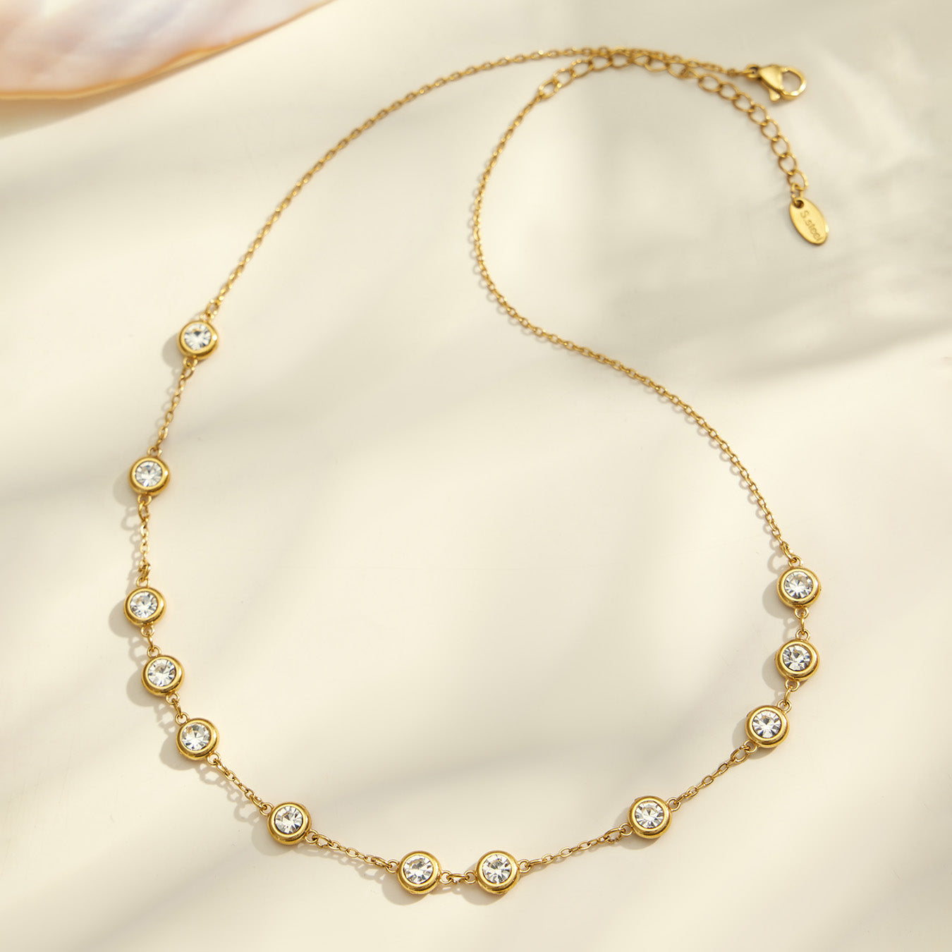 316L Stainless Steel 18K PVD Gold Zircon Pendant Necklace made with 316L stainless steel and 18K PVD gold finish for wholesale jewelry buyers - image 14