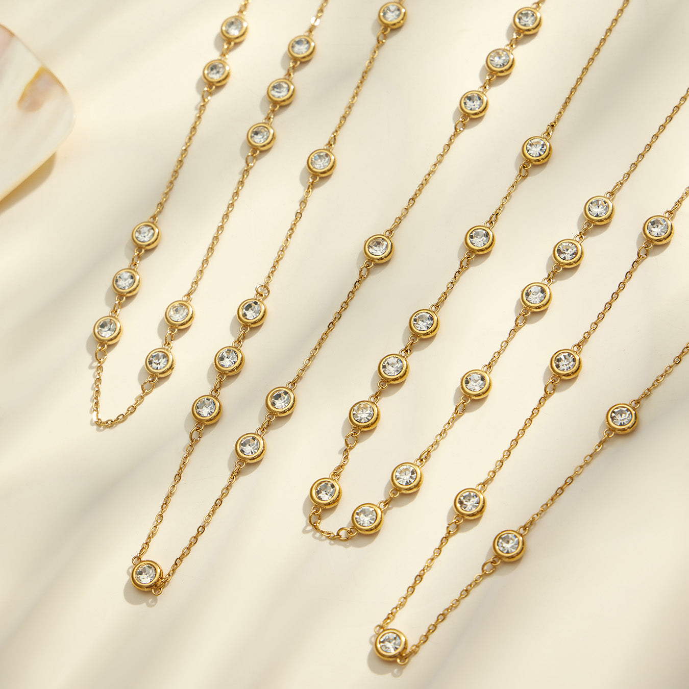 316L Stainless Steel 18K PVD Gold Zircon Pendant Necklace made with 316L stainless steel and 18K PVD gold finish for wholesale jewelry buyers - image 15