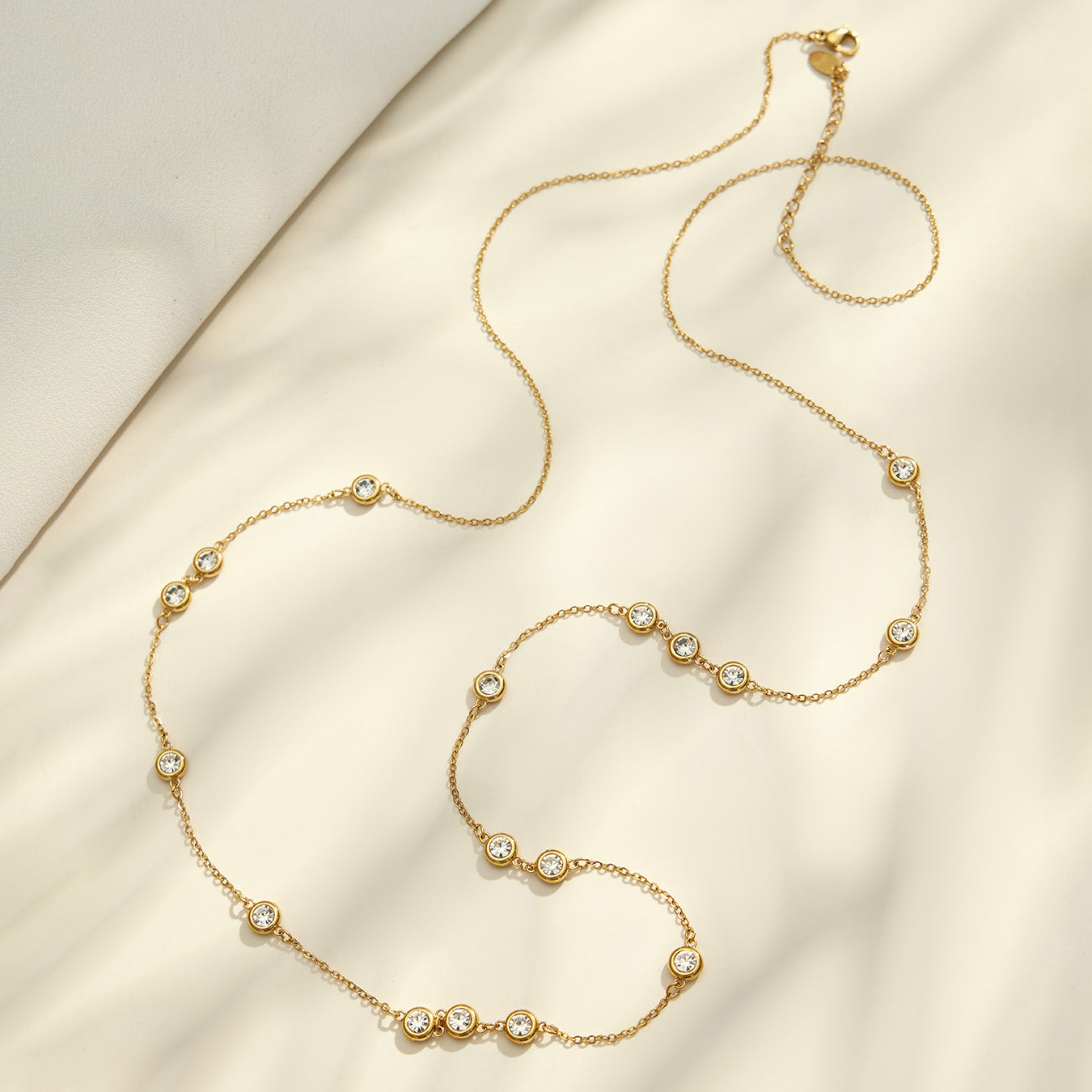 316L Stainless Steel 18K PVD Gold Zircon Pendant Necklace made with 316L stainless steel and 18K PVD gold finish for wholesale jewelry buyers - image 16