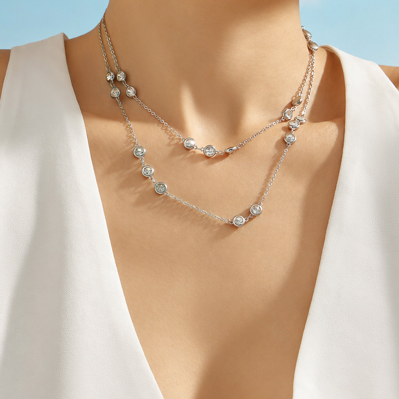 316L Stainless Steel 18K PVD Gold Zircon Pendant Necklace made with 316L stainless steel and 18K PVD gold finish for wholesale jewelry buyers - image 18