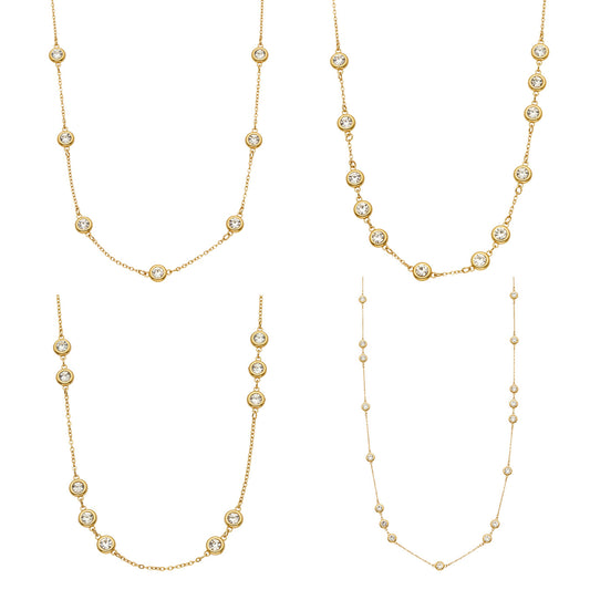 316L Stainless Steel 18K PVD Gold Zircon Pendant Necklace made with 316L stainless steel and 18K PVD gold finish for wholesale jewelry buyers - image 6