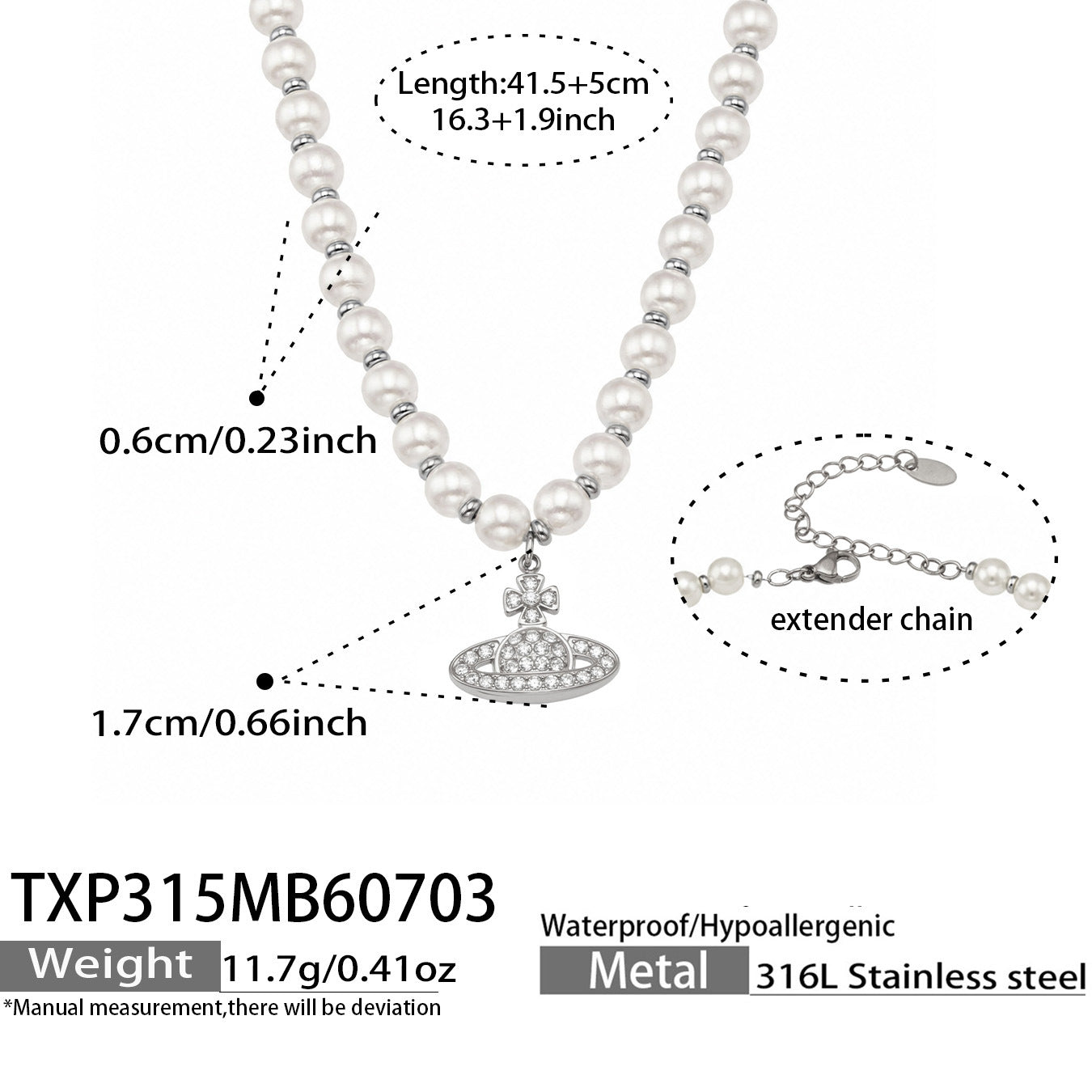 316L Stainless Steel 18K PVD Gold Zircon Planet Necklace made with 316L stainless steel and 18K PVD gold finish for wholesale jewelry buyers - image 16
