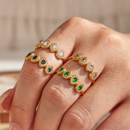 316L Stainless Steel 18K PVD Gold Zircon Ring made with 316L stainless steel and 18K PVD gold finish for wholesale jewelry buyers - image 13