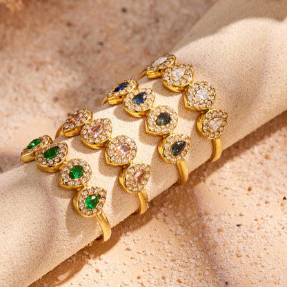 Stylish blue zircon ring design