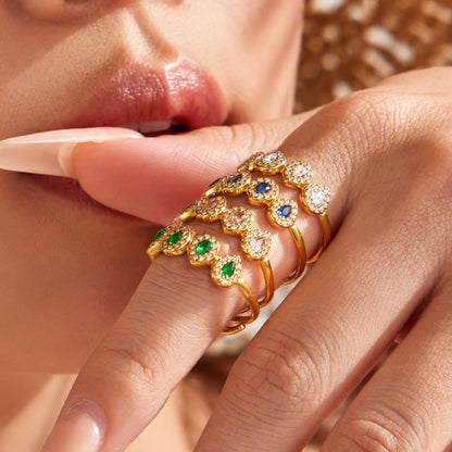 Beautiful green zircon ring aesthetic