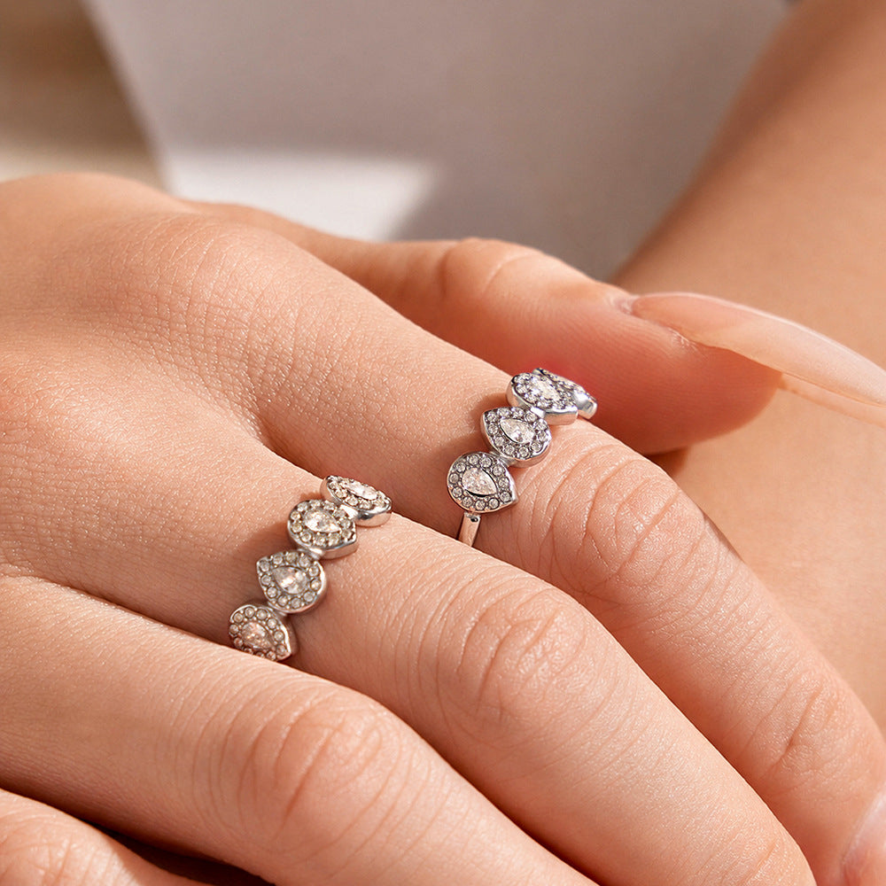 316L Stainless Steel 18K PVD Gold Zircon Ring made with 316L stainless steel and 18K PVD gold finish for wholesale jewelry buyers - image 9
