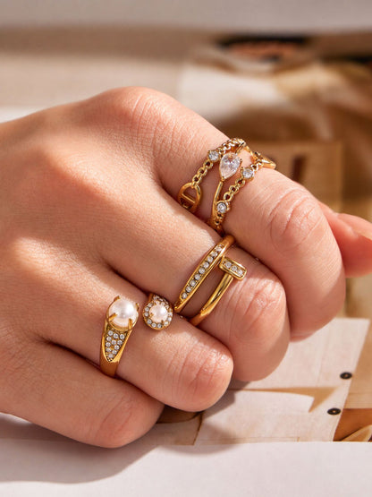 Color-Spliced 316L Stainless Steel Ring