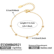 316L Stainless Steel 18K PVD Gold Zircon Star Bracelet made with 316L stainless steel and 18K PVD gold finish for wholesale jewelry buyers - image 4