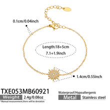 316L Stainless Steel 18K PVD Gold Zircon Star Bracelet made with 316L stainless steel and 18K PVD gold finish for wholesale jewelry buyers - image 6