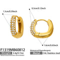 Zircon U‑Shape Gold / Earrings