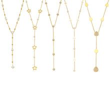 Elegant Y-Shape Necklace with Zircon