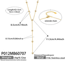 316L Stainless Steel 18K PVD Gold Zircon Y-Shape Necklace made with 316L stainless steel and 18K PVD gold finish for wholesale jewelry buyers - image 13