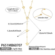 316L Stainless Steel 18K PVD Gold Zircon Y-Shape Necklace made with 316L stainless steel and 18K PVD gold finish for wholesale jewelry buyers - image 16