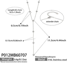 316L Stainless Steel 18K PVD Gold Zircon Y-Shape Necklace made with 316L stainless steel and 18K PVD gold finish for wholesale jewelry buyers - image 18
