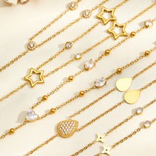 316L Stainless Steel 18K PVD Gold Zircon Y-Shape Necklace made with 316L stainless steel and 18K PVD gold finish for wholesale jewelry buyers - image 20
