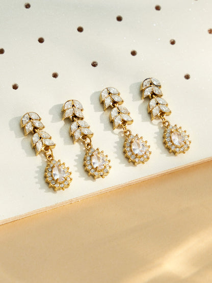 316L Stainless Steel 18K PVD Gold Zircon Droplet Chain Bracelet made with 316L stainless steel and 18K PVD gold finish for wholesale jewelry buyers - image 16
