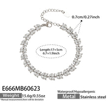 316L Stainless Steel 18K PVD Gold Zircon Droplet Chain Bracelet made with 316L stainless steel and 18K PVD gold finish for wholesale jewelry buyers - image 4
